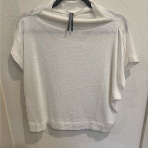 Anthropologie White Relaxed Blouse